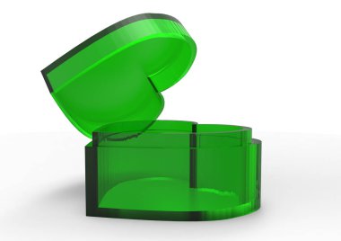 3d kutu şeklinde kalp