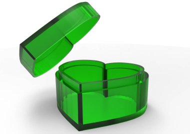 3d kutu şeklinde kalp