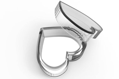 3d kutu şeklinde kalp