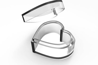 3d kutu şeklinde kalp