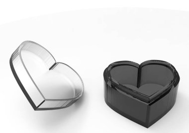 3d kutu şeklinde kalp