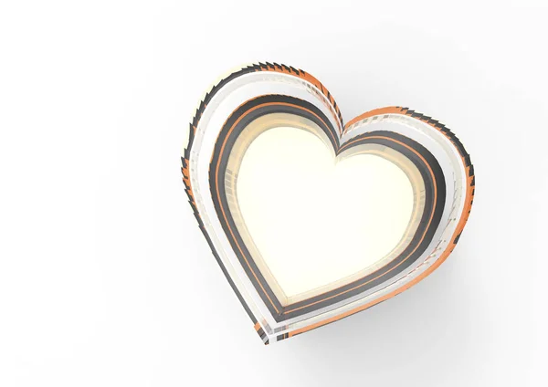 Pudełko z 3d w kształcie serca — Zdjęcie stockowe