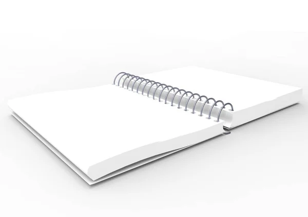 Oldal 3D-s notebook — Stock Fotó