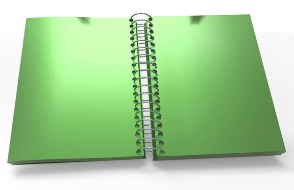 Página 3D notebook — Fotografia de Stock