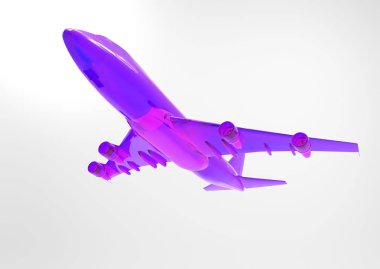 3D render uçak 