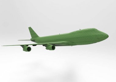 3D render uçak 