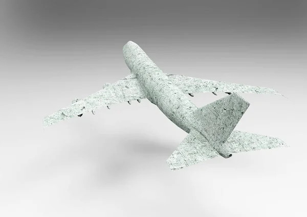 3D render uçak — Stok fotoğraf