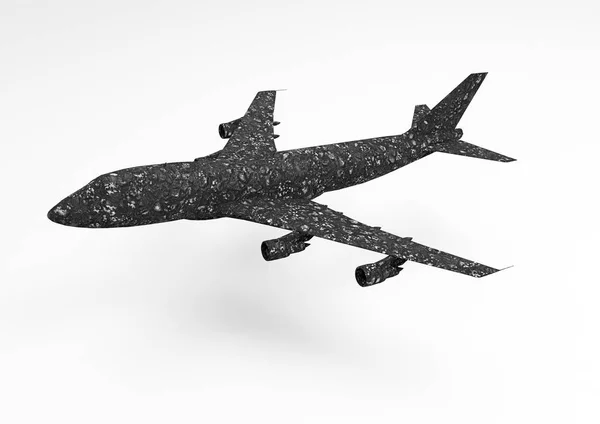 3D render uçak — Stok fotoğraf