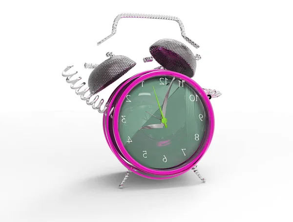 Fragmenterade crazy clock 3d — Stockfoto