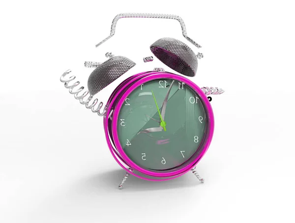 Rozdrobniony szalony zegar 3d — Zdjęcie stockowe