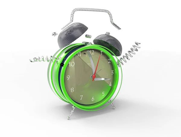 Fragmentierte verrückte Uhr 3d — Stockfoto