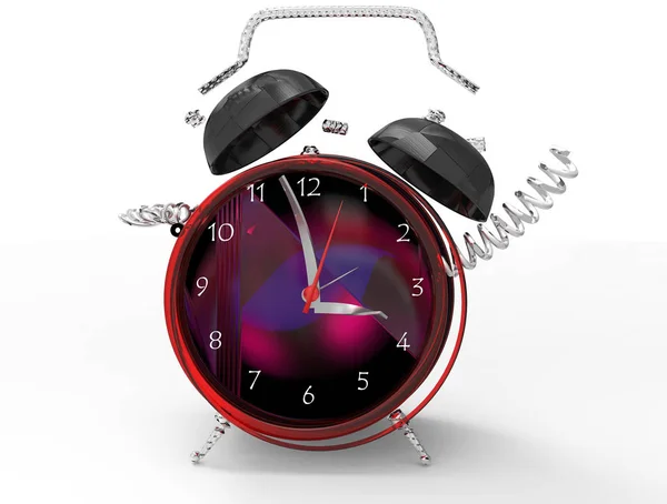 Fragmentado reloj loco 3D — Foto de Stock