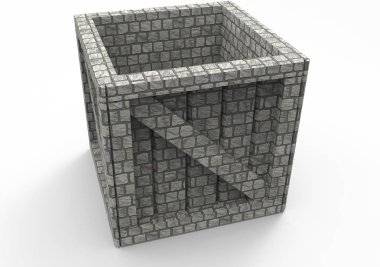 Çerçeve ahşap kutu 3d