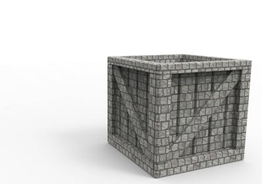 Çerçeve ahşap kutu 3d