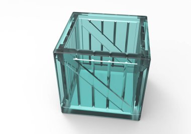 Çerçeve ahşap kutu 3d