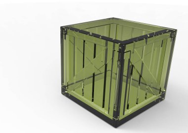 Çerçeve ahşap kutu 3d