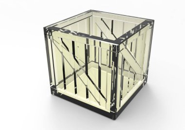 Çerçeve ahşap kutu 3d