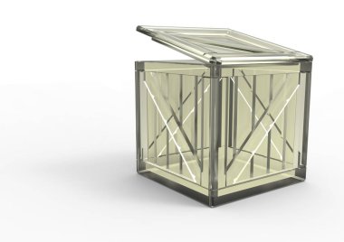 Çerçeve ahşap kutu 3d