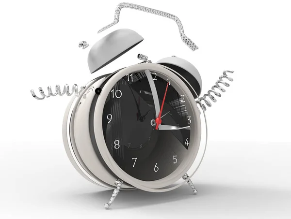 Fragmented  crazy clock 3D — Stock Photo, Image