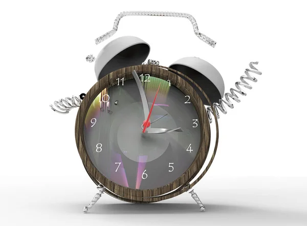 Fragmentado reloj loco 3D — Foto de Stock