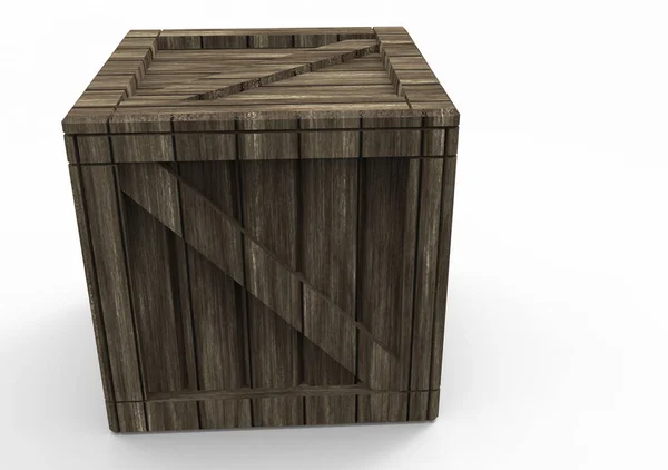 Frame Wooden Box 3D — Stock Photo, Image