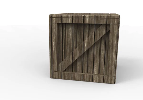 Houten frame vak 3d — Stockfoto