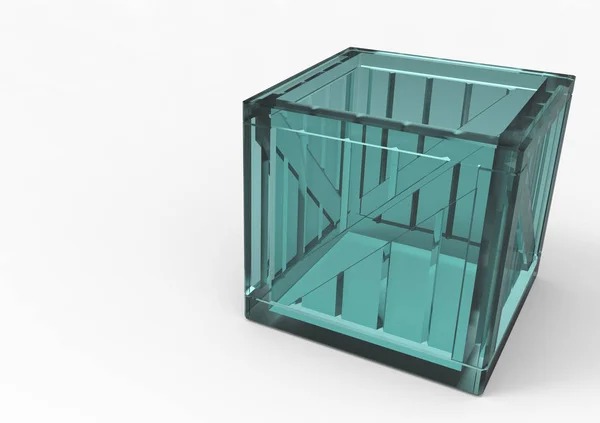 Rám dřevěný Box 3d — Stock fotografie