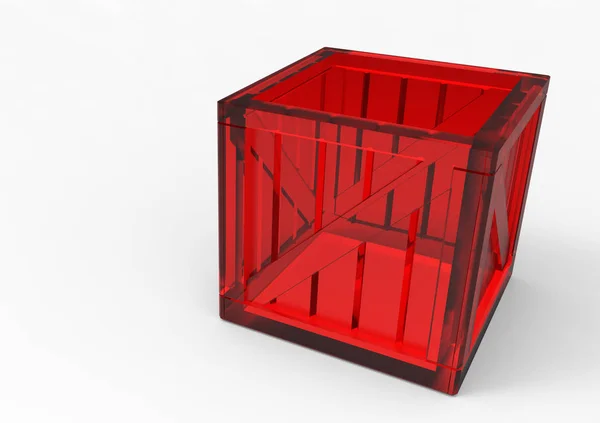 Rám dřevěný Box 3d — Stock fotografie