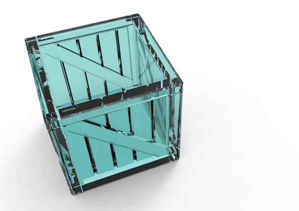 Telaio scatola di legno 3D — Foto Stock