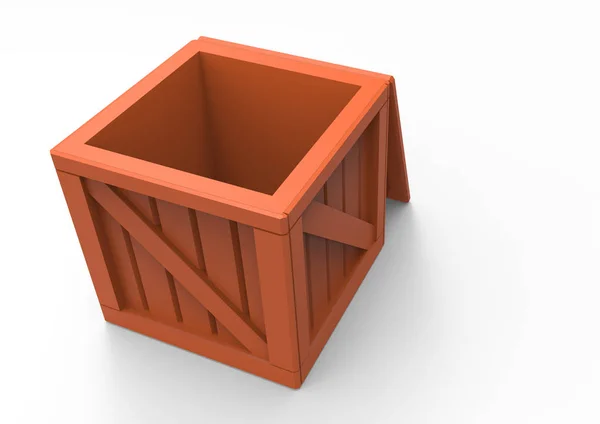 Frame Wooden Box 3D — Stock Photo, Image