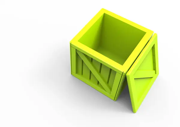 Rám dřevěný Box 3d — Stock fotografie