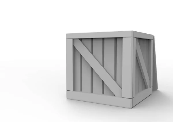 Frame Wooden Box 3D — Stock Photo, Image