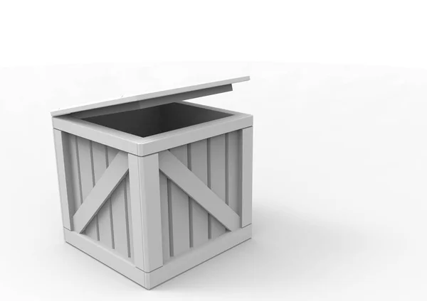 Frame trä låda 3d — Stockfoto