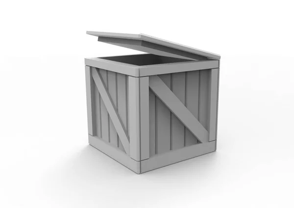 Frame Wooden Box 3D — Stock Photo, Image
