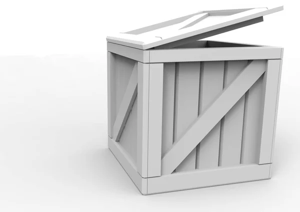 Frame Wooden Box 3D — Stock Photo, Image