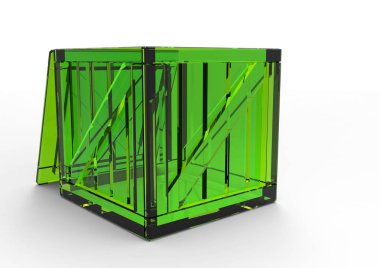 Çerçeve ahşap kutu 3d