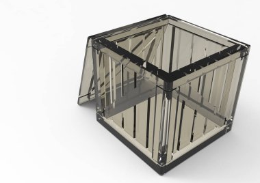 Çerçeve ahşap kutu 3d