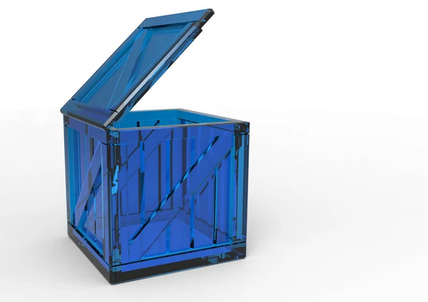 Telaio scatola di legno 3D — Foto Stock