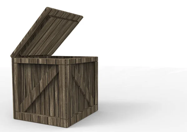 木製フレームの 3 d ボックス — ストック写真