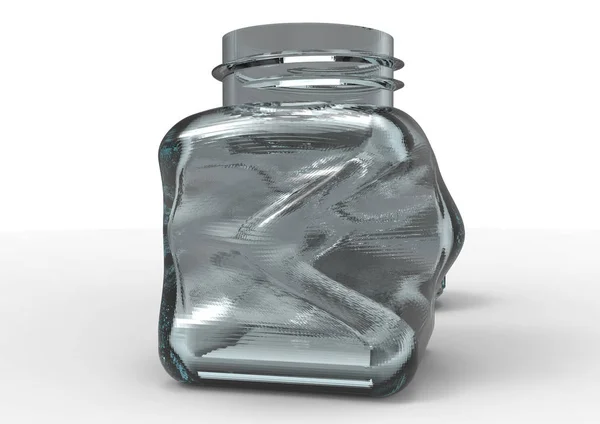 Zerkleinerte Glasverpackung — Stockfoto