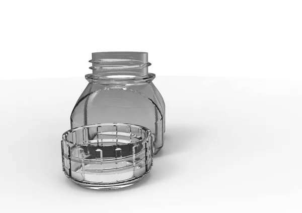 Невеликий пляшка 3d — стокове фото