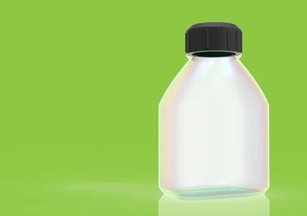 Szklana butelka 3d — Zdjęcie stockowe