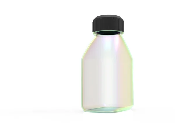 Glass bottle 3D — Stock Photo, Image