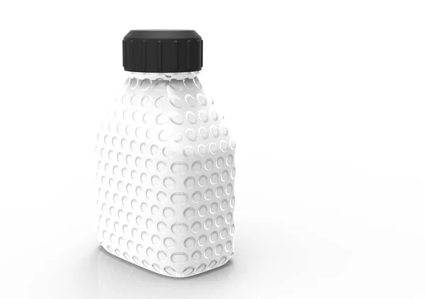 玻璃奶瓶 3d — 图库照片