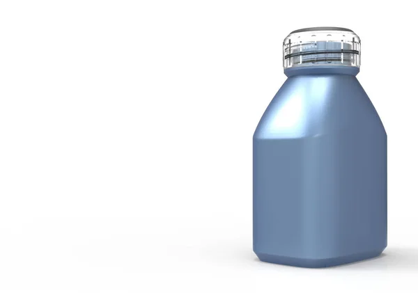玻璃奶瓶 3d — 图库照片