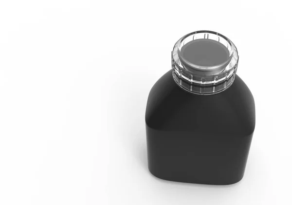 Botella de vidrio 3D — Foto de Stock