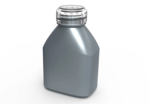 Glass bottle 3D — Stock Photo, Image