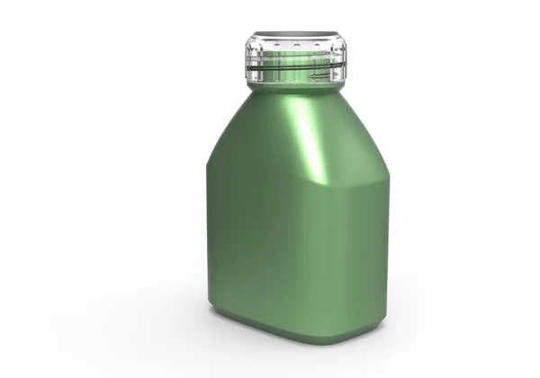 Glass bottle 3D — Stock Photo, Image