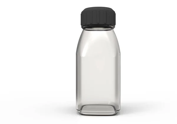 Glass bottle 3D — Stock Photo, Image