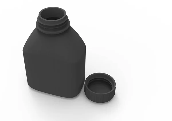 Glas flaska 3d — Stockfoto
